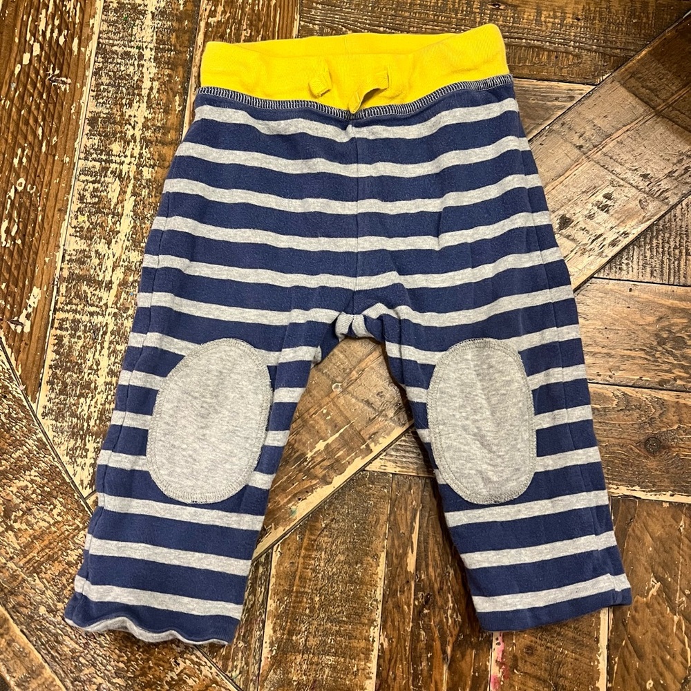 Reversible Baby Boden Gray and Yellow Baby Pants